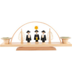 Schwibbogen mit Kurrende, klein - 23,5x9,5 cm