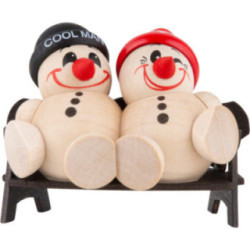 COOL MAN "Two sitting on a bench" - 5 cm / 2 inch