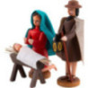Seiffen Nativity - Holy Family - 3 pieces - 8 cm / 3.1 inch