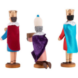Seiffener Weihnachtskrippe - Drei Könige - 3-tlg. - 8 cm