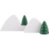 Winter Landscape with 2 Green Trees - 10 cm / 3.9 inch