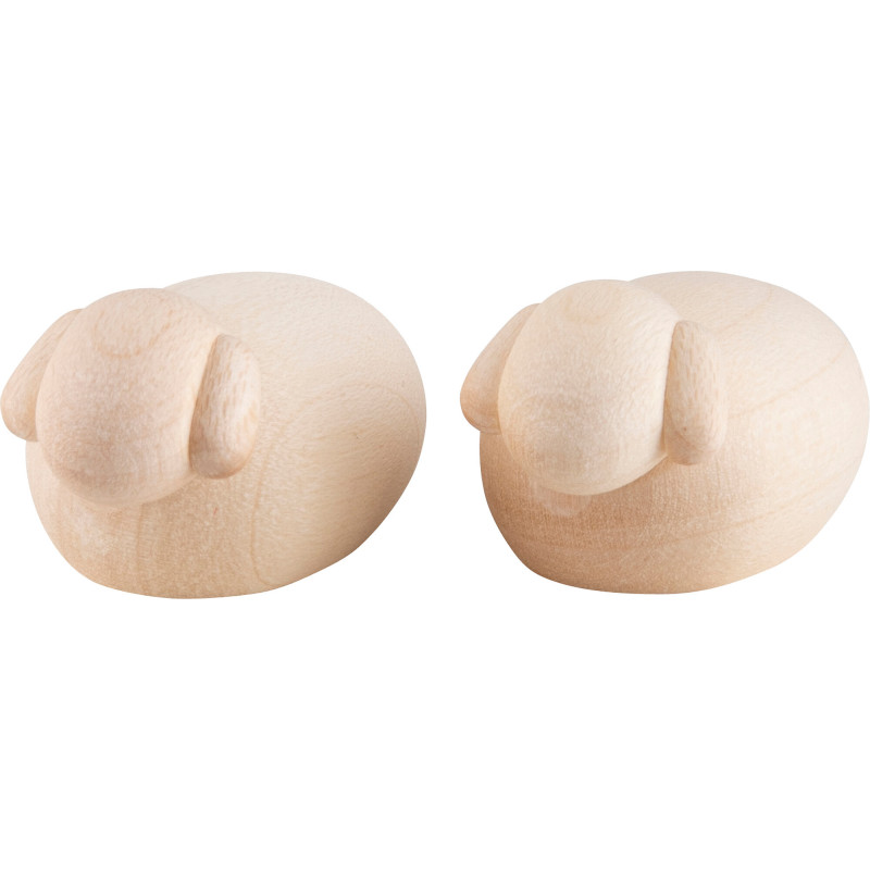 Lamm 2-teilig, natur - 1,5 cm