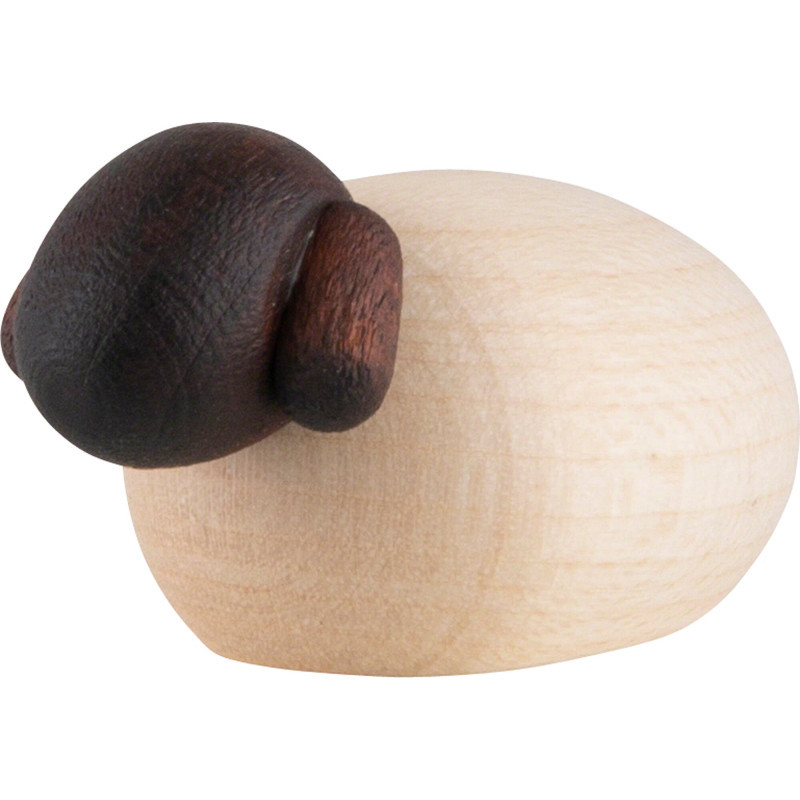 Single Lamb with Black Head, Natural - 1,5 cm / 0.6 inch