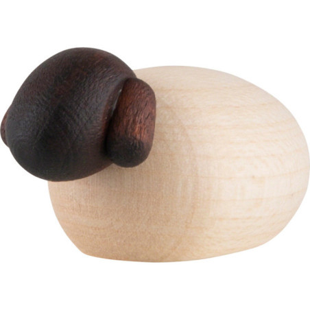 Single Lamb with Black Head, Natural - 1,5 cm / 0.6 inch
