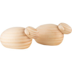 Schaf 2-teilig, natur - 3,5 cm