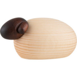 Single Lamb with Black Head, Natural - 2,5 cm / 1 inch