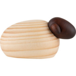 Schaf mit schwarzem Kopf einzeln, natur - 3,5 cm
