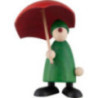Gratulant Charlie mit Schirm, grün - 9 cm