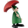 Well-Wisher Charlie with Umbrella, Green - 9 cm / 3.5 inch