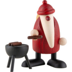 Santa Claus with Barbecue - 9 cm / 3.5 inch
