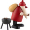 Santa Claus with Barbecue - 9 cm / 3.5 inch