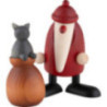 Santa Claus with Cat on Sack - 9,5 cm / 3.7 inch