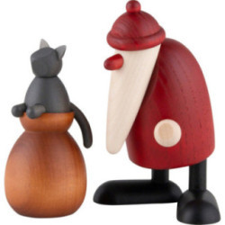 Santa Claus with Cat on Sack - 9,5 cm / 3.7 inch