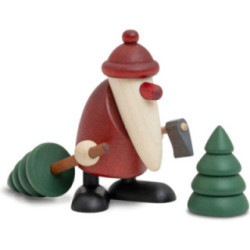 Miniaturen-Set Weihnachtsmann mit Axt - 4 cm