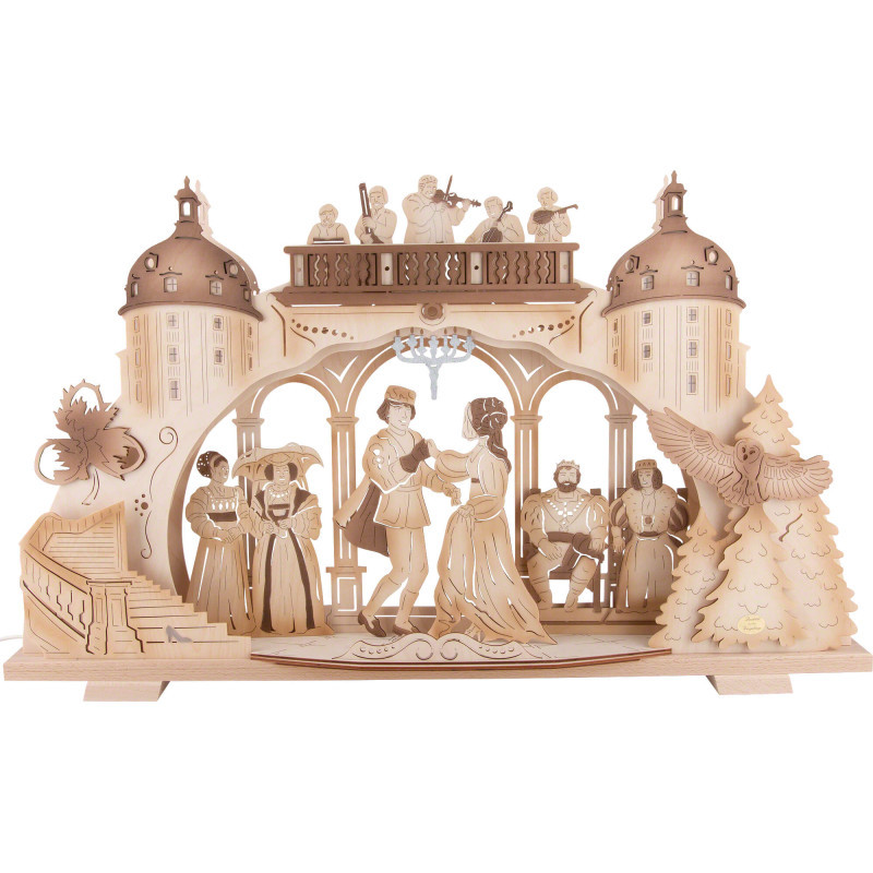 3D Candle Arch - "Three Hazelnuts for Cinderella" - 70x41 cm / 27.6x16.1 inch