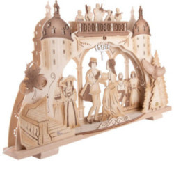 3D-Schwibbogen "Drei Haselnüsse für Aschenbrödel" - 70x41 cm