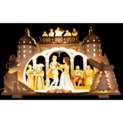 3D Candle Arch - "Three Hazelnuts for Cinderella" - 70x41 cm / 27.6x16.1 inch