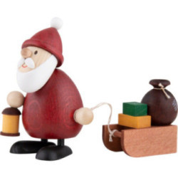 Santa with Lantern and Sleigh - 9,5 cm / 3.7 inch