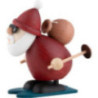 Santa on Ski with Ski-Glasses  - 9,2 cm / 3.6 inch