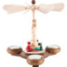 1-Tier Pyramid Natural with Christmas Motive - 19 cm / 7.5 inch