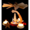 1-Tier Pyramid Natural with Snowmen - 19 cm / 7.5 inch