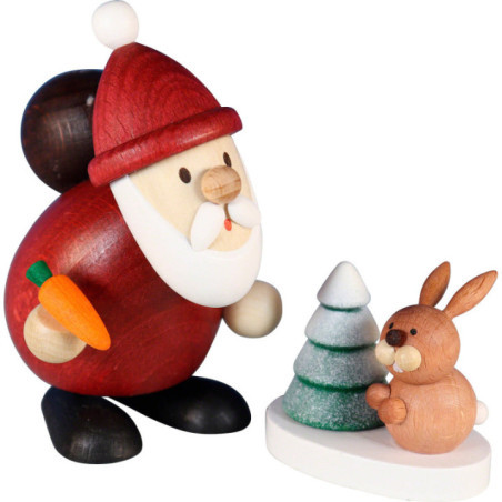 Santa with Bunny and Tree - 9 cm / 3.5 inch