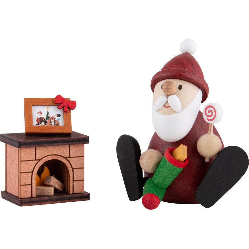 Santa with Chimney - 8,5 cm / 3.3 inch