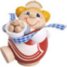 Räuchermännchen Kloßfrau - Kugelräucherfigur - 12 cm