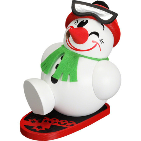 Räuchermännchen Cool-Man mit Snowboard - Kugelräucherfigur - 12 cm