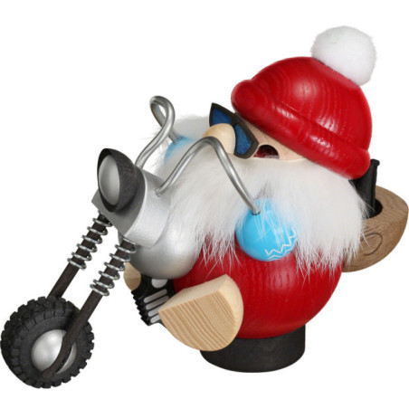 Smoker - Santa on Motorbike - Ball Figure - 11 cm / 2 inch