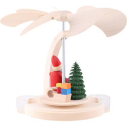 1-Tier Pyramid - Santa with Sled - 18 cm / 7 inch