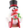 Räuchermännchen Cool-Men auf Schlitten, Doppelsitzer - Kugelräucherfigur - 12 cm