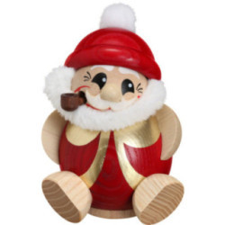 Smoker - Santa Claus Red-Gold - Ball Figure - 11 cm / 4.3 inch