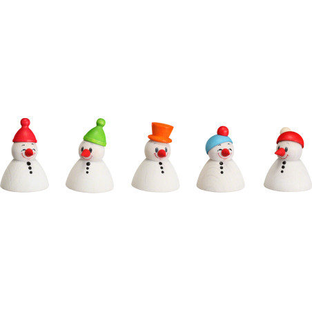 Snowman Teeter Junior, Set of 5 - 4 cm / 1.6 inch