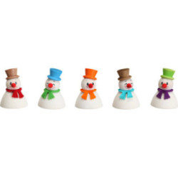 Snowman Teeter Classic, Set of 5 - 4 cm / 1.6 inch