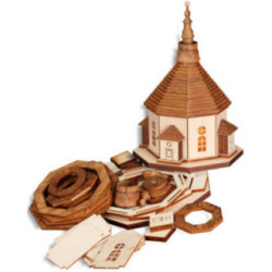 Bastelset Seiffener Kirche mit Beleuchtung - 17 cm
