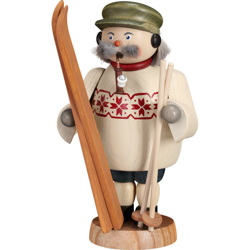 Räuchermännchen Skifahrer - 19 cm
