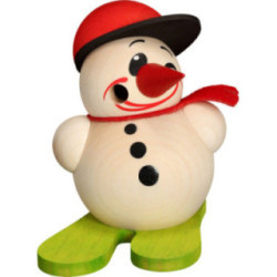 Räuchermännchen Cool-Man mit Ski & Base-Cap - Kugelräucherfigur - 9 cm