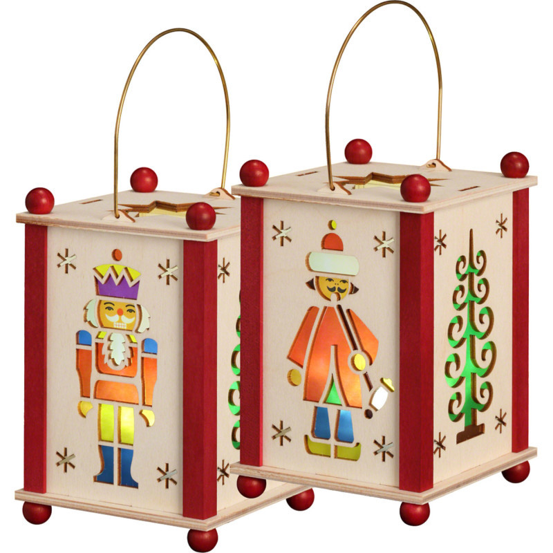 Lantern Santa Nutcracker & Smoker - 21 cm / 8 inch