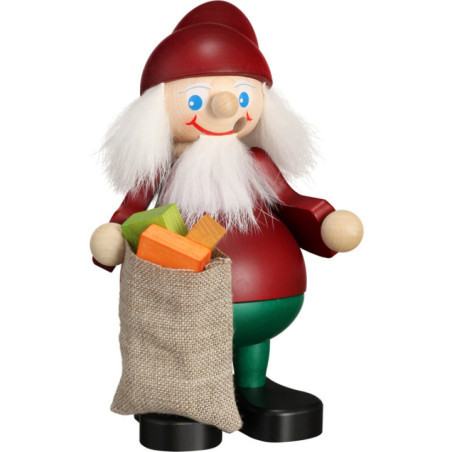 Räuchermännchen Weihnachtsheinzel mit Sack - 15 cm