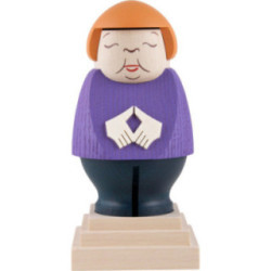 Räuchermännchen Bundeskanzlerin Angela Merkel mit lila Blazer - 14 cm