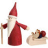 Christmas Gnome with Sled - 7 cm / 2.8 inch