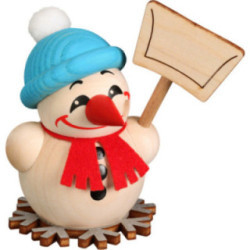 Räuchermännchen Cool Man Schneeschipper - Kugelräucherfigur - 9 cm