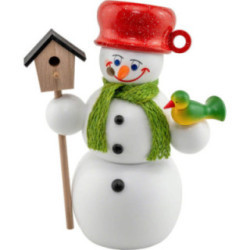 Smoker - Snowman with Birdhouse - 15 cm / 5.9 inch