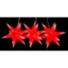 Marienberger Moravian Star Set of Three - Red-White - incl. Lighting - 17 cm / 6.7 inch