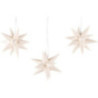 Marienberger Adventsstern 3er-Set creme inkl. Beleuchtung - 17 cm