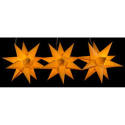Marienberger Moravian Star Set of Three Cream-Colored incl. Lighting - 17 cm / 6.7 inch