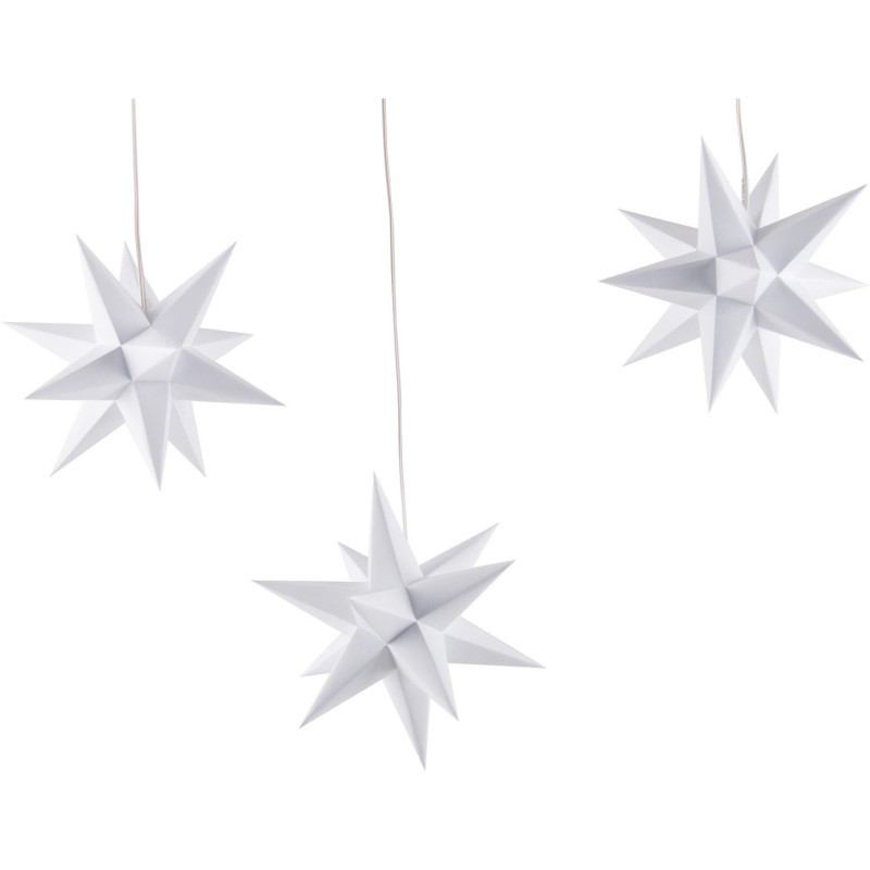 Marienberger Moravian Star Set of Three White incl. Lighting - 17 cm / 6.7 inch