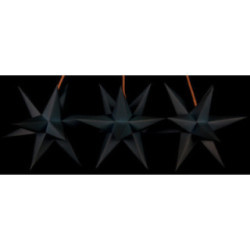 Marienberger Adventsstern 3er-Set blau inkl. Beleuchtung - 17 cm