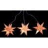 Marienberger Moravian Star Set of Three White with Golden Lines incl. Lighting - 17 cm / 6.7 inch